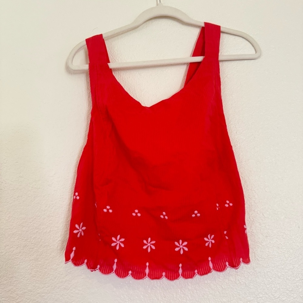 NWOT free people Kayla solid embroidered top - Picture 5 of 10